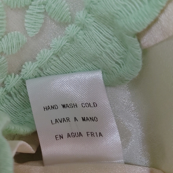 Ellison Green Lace Overlay Dress Sleeveless Zip - Picture 9 of 16